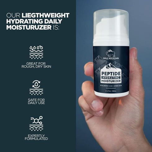 Peptide Moisturizer for Men - Mens Face Moisturizer - Face Moisturizer for Men - Mens Moisturizer - Mens Facial Moisturizer - Mens Face Lotion - F...