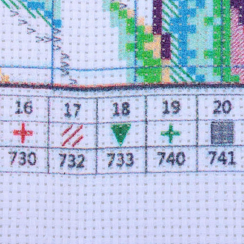 Uniquer 14CT 2 Strands Printed Cross-Stitch Kits,Stamped Full Range of Embroidery Starter Kits,Counted Cross-Stitch Needlepoint Kits for Girls Beg...