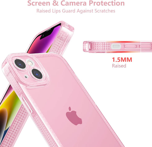 ZTOFERA Designed for iPhone 15 6.1 inch,Sparkly Cute Clear Case for Women Girls,Glitter Bling Flexible Soft TPU Silicone Bumper Protective Cover f...