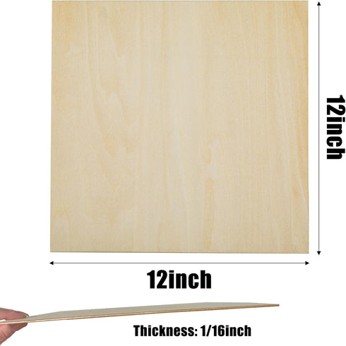 Unfinished Wood, 6 Pack Basswood Sheets for Crafts, Craft Wood Board for House Aircraft Ship Boat Arts and Crafts, School Projects, Wooden DIY Orn...
