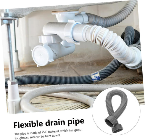 Sink connecting extension drain hose for washing machine water outlet hose drain tubing sink drain flexible hose flexible drain double head plasti...