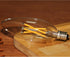 6 PCS C32 Candle Filament LED Bulb, Warm White Light, 4W Equals 40W, E12 Candelabra Base Edison Bulb, Clear Glass Light Bulb for Pendant Chandelie...