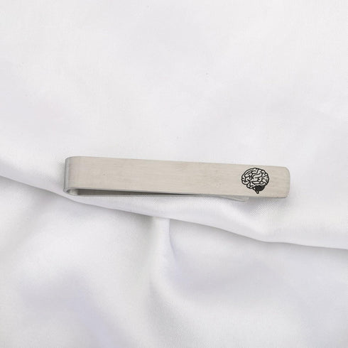 AKTAP Brain Doctor Gift Tie Clips for Men Neurologist Anatomical Brain Tie Bar Psychiatry Brain Doctor jewelry for Men (Brain Tie)...