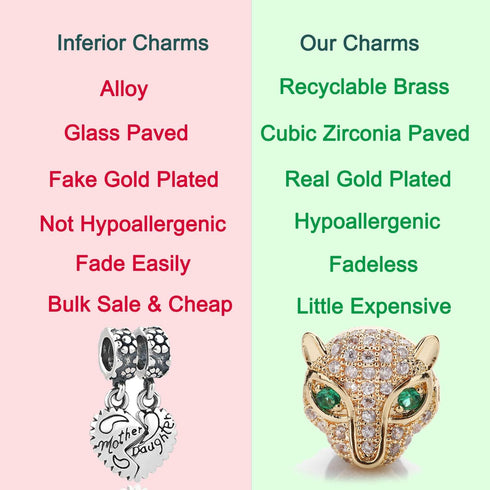 stino 4PCs Zirconia Pendant Charms for Bracelet, Cute Metal Neaklace Charms for Jewelry Making, Bulk Small Keychain Charms Beads Jewelry Making Su...