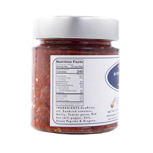 Arroyo Kitchen Midnight Spice Sauce, Made in Italy, Oil Blend of Sundried Tomato, Garlic & Italian Spices, All Natural, Preservative Free, Clean I...