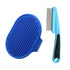 Dog Bath Brush,Cuteabc 2Pcs Cat Grooming Comb Set Included Scrub Brush for Dogs Bath and Pet Steel Combs,silicone pet brush?dog bath brush scrubbe...