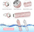 2 Pcs Bling Rhinestone Portable Pill Box, 3 Compartment Keychain Aluminium Alloy Small Travel Pill Organizer Case Container, Reusable Waterproof P...