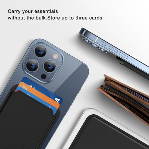 Miracase for MagSafe Wallet, Magnetic Card Wallet Holder, Compatible with MagSafe Wallet, 3-Card Holder, for iPhone 15/14/13/12 Series,Black......