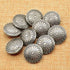 10Pcs 23mm Flower Metal Silver Shank Sewing Buttons DIY Sewing Jacket Coat...