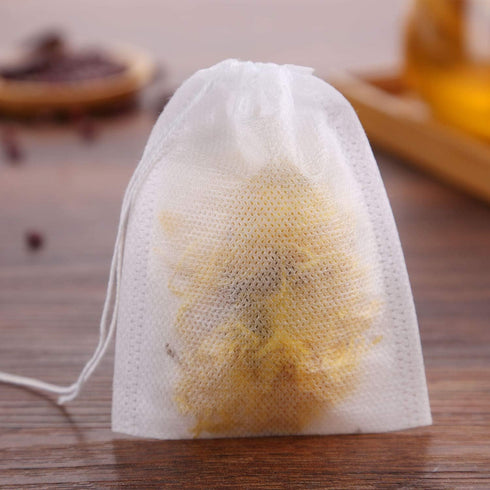 300 Pcs Drawstring Tea Filter Bags, Disposable Empty Cotton Filter Bags for Loose Tea ?3.94 x 3.15 inch?...