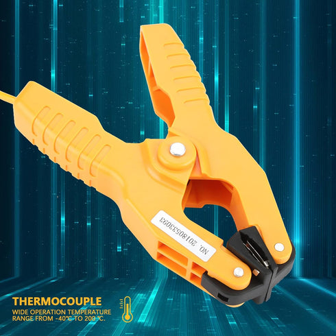 Temperature Clamp, HT 05 Thermocouple Sensor Temperature Pipe Clamp, 1~3/8" K Type Temperature Range Test Probes Sensors...