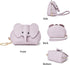 Small Leather Coin Purse for Women Cute Elephant Change Purse for Girls Zipper Coin Pouch Wallet with Key Chain and Wrist Strap (4-Purple)...