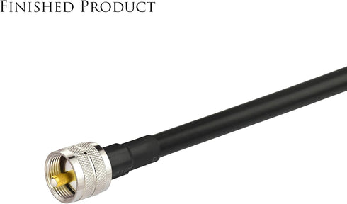 wlaniot PL259 Crimp Connector PL-259 Plug Male Connector pl259 pl-259 UHF Male Solder Connector for LMR-400 RG-213 CB Ham Radio Antenna 2pcs...