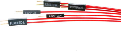 NOYITO Motherboard Extension Cable Set 22AWG Silver Plated Cable Gold-plated Plug Power SW POWER LED HDD LED RESET SW Four Kinds Extension Cable f...