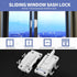 Window Sash Locks, 4 Pack Window Latches Replacement Sash Locks White Screw Hole Spacing 21mm/0.8in Fits Vinyl Single or Double and Vertical or Ho...