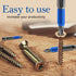 10 Pcs Magnetic Phillips Screwdriver Bit Set 2.56 inch Long, PH2 Phillips Bits Set, Non-Slip Cross Head Electric Screwdriver Bits Set 1/4" Hex Sha...