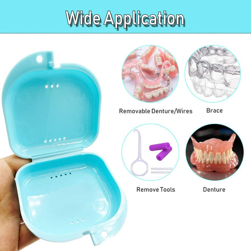 Orthodontic Retainer Case with Vent Holes - Light Blue...