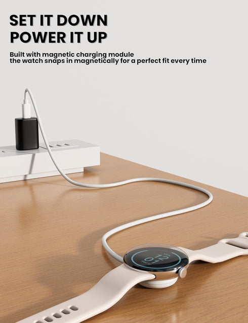 Bicmice Wireless Charger Compatible with Google Pixel Watch 2 Magnetic Charging Cable Stand......