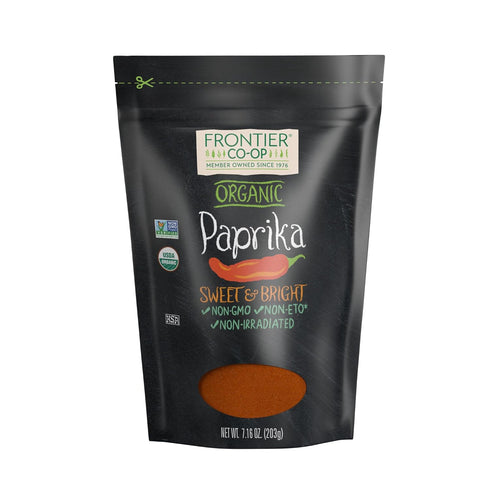 Frontier Co-op Organic Ground Paprika 7.16 oz Stand Up Resealable Bag - Paprika Powder Seasoning - Restaurant Supply...