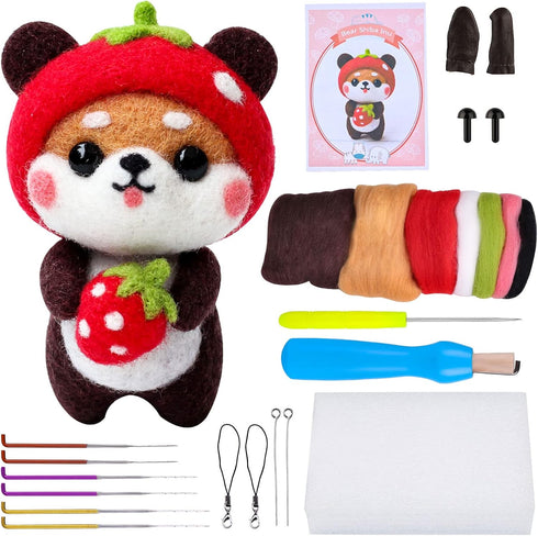 BAGERLA Needle Felting Beginner Kits Felt Animals Wool Felting Kits Complete Needle Felting Tools and Supplies for DIY Felting Starters and Kids...