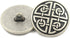 Bezelry 10 Pieces Celtic Shield Knot Metal Shank Buttons. 25mm (1 inch) (Antique Silver)...