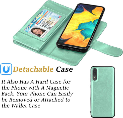 Takfox Wallet Case for Samsung Galaxy A50, Galaxy A50 Case Wallet PU Leather with 9 Card Slots Holder Folio Flip Magnetic Detachable Phone Case & ...