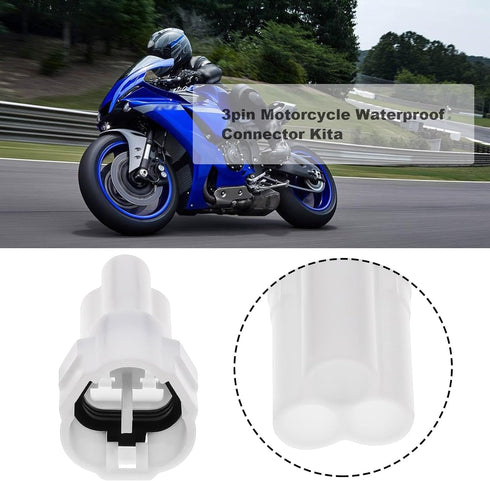 SING F LTD 2 Sets 3Pin Motorcycle Connector Kit Compatible with Sumitomo Plug Compatible with Yamaha Compatible with Kawasaki 3 Pin Way Male Femal...