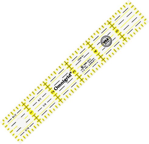 Omnigrid 1 x 6, Clear Quilting and Sewing R1 1 6-Inch Ruler, 1" x 6", Yellow...