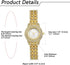 JewelryWe Women Watches Gold-Tone Iced Out Wristwatch Rhinestone Round Analaog Quartz Watch Bling Dress Watch, for Halloween...
