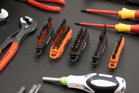 Screwdriver Magnetizer Bit Holder Organizer – Railer 10-Hole Magnetizer/Demagnetizer Bit Organizer Holder with Carabiner...