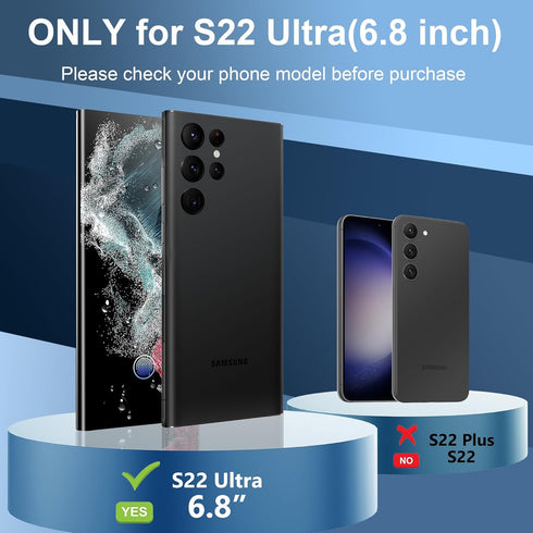 Samsung Galaxy S22 Ultra Waterproof Case with Built-in Screen Protector - Rugged Full Body Underwater Dustproof Shockproof Drop Proof Protective C...