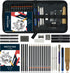 Tavolozza Drawing Art Pencils Set, 34 Pack Professional Drawing and Sketch Pencil Set in Soft-Sided Art Portfolio Storage Bags for Kids, Teens and...