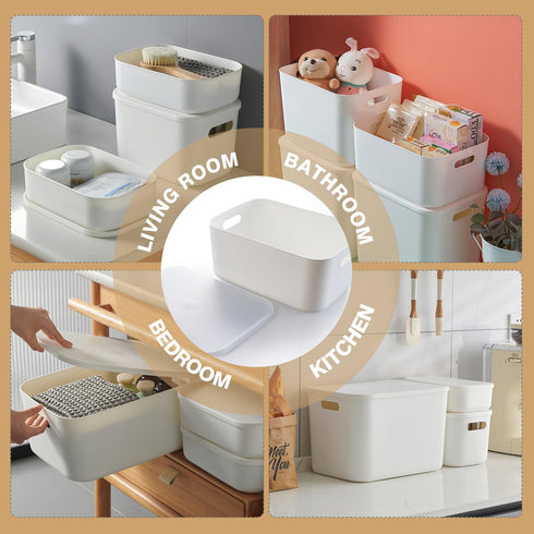 Pantry Organization and Storage, Versatile Organizer for Kitchen Pantry, Under Bed, Bathroom Sink, Desk and Office, Various Sizes (Large Lid)...