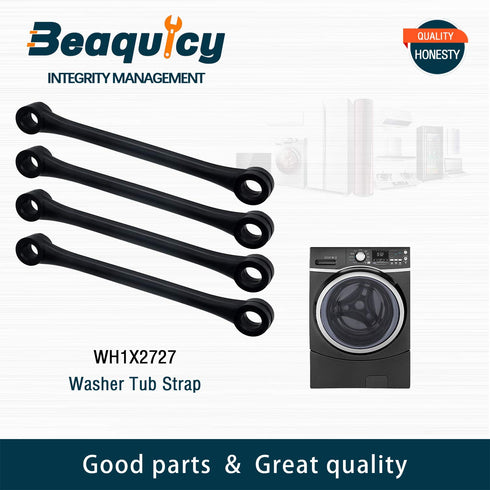 4 Pack WH1X2727 Washer Tub Dampening Strap – Replace WH1X10046 WH1X10028 AP2044899 PS271100 - Fit for GE Hotpoint Washers gtan2800d2ww wbxr1060t3ww wnrd2050g3wc vbxr1090d8ww vvsr1040v3ww vbsr3100g1ww