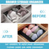 Boudar Black Foldable Dresser Drawer Organizers Underwear Organizer Dividers?5 Cell Foldable Storage Boxes Drawer under Cabinet Organizer for Bra,...