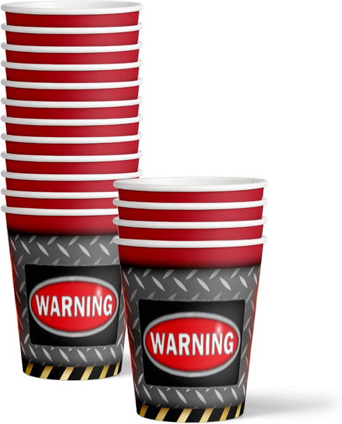 Warning Sign 50th Birthday Party Supplies Set Plates Napkins Cups Tableware Kit for 16...