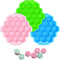 3Pcs Honeycomb Bees Silicone Molds, XJMWXHFC 19 Cavities Chocolate Molds, Food Grade Silicone Baking Molds, Non-Stick Cake Mold for Chocolate, Can...
