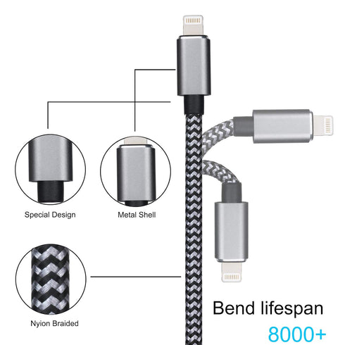 Lightning to Dual 6.35mm 1/4" TS Mono Stereo Y-Cable Splitter Lightning to Dual 1/4 inch Audio Cable Compatible for iPhone14/13/12/11/X/8/7/iPad,A...
