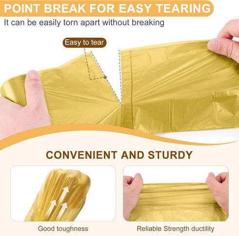 5 Rolls Small Trash Garbage Bags, 2.6 Gallon Strengthen Trash Bags, Durable Plastic Bags for Kitchen Office Home Bedroom Garden Waste Bin, Fit 10 ...