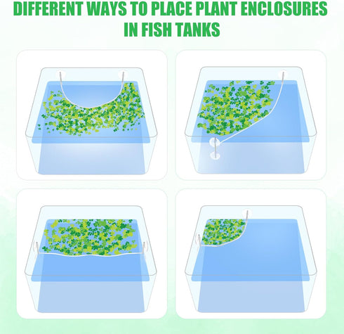 Aquarium Floating Plant Corral, Clear Plastic Floating Plant Fence for Aquarium Fish Tank Plant Fence Aquarium Fish Tank Accessories for Separatin...