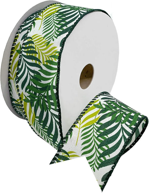 Morex Ribbon Wired Tropical Paradise Ribbon, 1-1/2 inches by 10 yards, Fern Green, 7565.40/10-607...