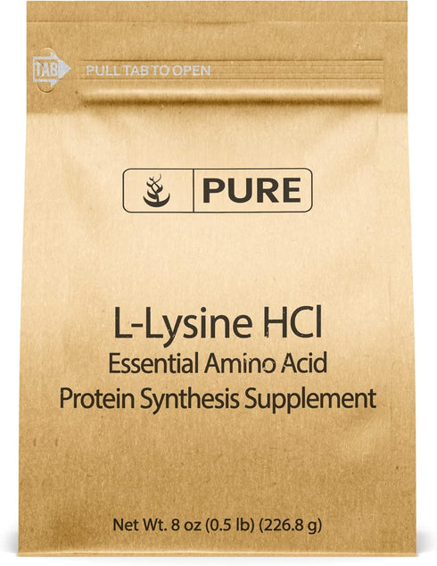 Pure Original Ingredients L-Lysine HCl (8 oz) Alpha Amino Acid, Non-GMO, Gluten-Free...
