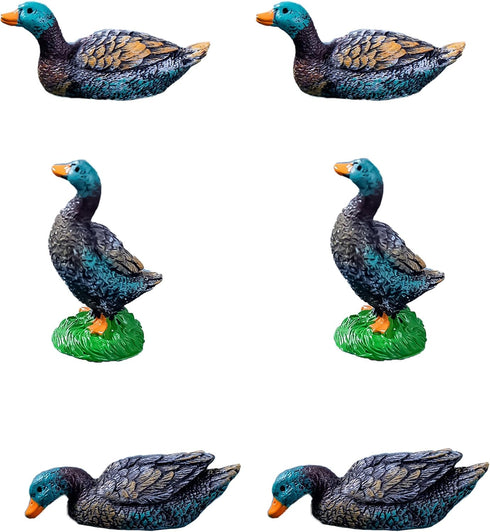 Mini Resin Duck & Goose Fairy Garden Accessories Miniature Figurine, Decor for Fairy Garden Bonsai Micro Landscape Moss Terrarium DIY Craft Projec...