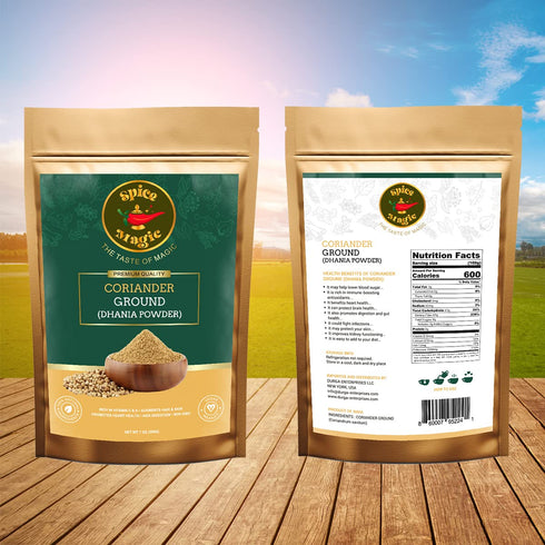 Spice Magic Ground Spices ~ 100% Pure, Aromatic & Natural I Gluten-Free I Non-GMO I Indian Origin (7oz (200g), Coriander Powder)...