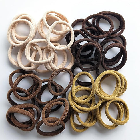 150pcs Cotton Hair Ties Seamless Elastics Hair Loops No Crease Scrunchies No Damage Hair Bands 1.58inch Traceless Ponytail Holders for Thick Hair ...