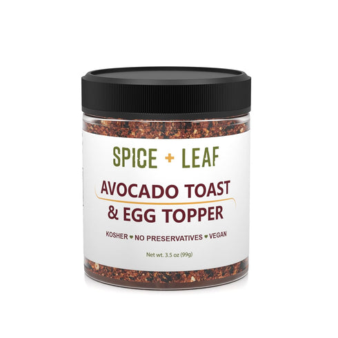 Premium Avocado & Egg Toast Topper by SPICE + LEAF - Vegan Kosher Pesticide Free Spice Blend Used to Give Avocado, Eggs, Salad and Fish a Pop of F...