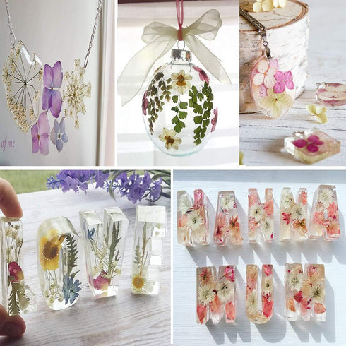 150PCS Purple Dried Pressed Flowers with Butterfly Stickers - YouthBro Real Nature Flowers Set for Resin DIY Jewelry Candle Soap Vase Making Nail ...
