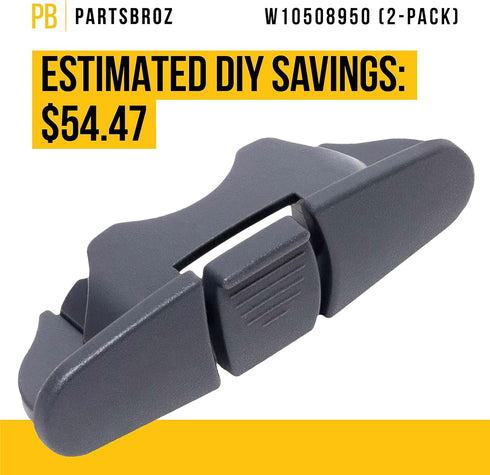 WPW10508950 W10508950 Dishwasher Upper Rack Slide Rail Stop Clip Top Compatible With Whirlpool WDT730PAHZ0 WDT750SAHZ0 WDT970SAHZ0 WDTA50SAHZ0 WDT730PAHB0 WDT730PAHV0 WDT730PAHW0 WDT750SAHV0