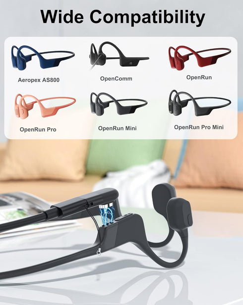 seynli Replacement for Shokz Charging Cable, USB C Adapter for AfterShokz Aeropex/Shokz OpenRun/OpenRun Pro/OpenRun Mini/OpenComm 2/UC, Substitute...