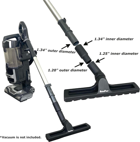 MaximalPower Replacement 12" Vacuum Brush Head Attachment with Adapter for Select Upright and Canister Vacuum Cleaners | 360° Floor Brush Attachme...